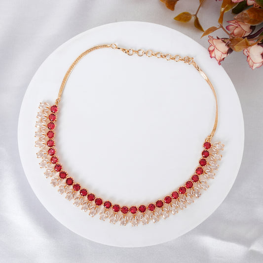 Rosabella American Diamond Necklace Set for Women