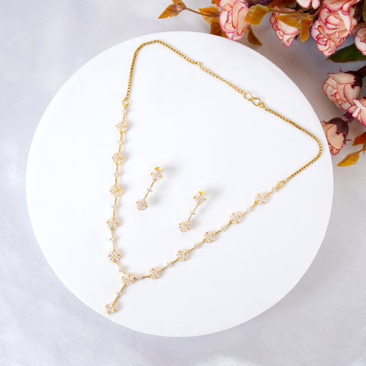 Celeste Spark American Diamond Necklace Set
