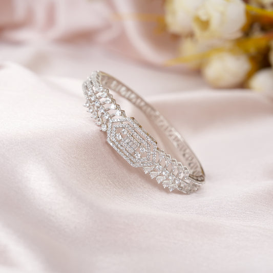 Crystal Royale Diamond Bracelet | Silver Finish