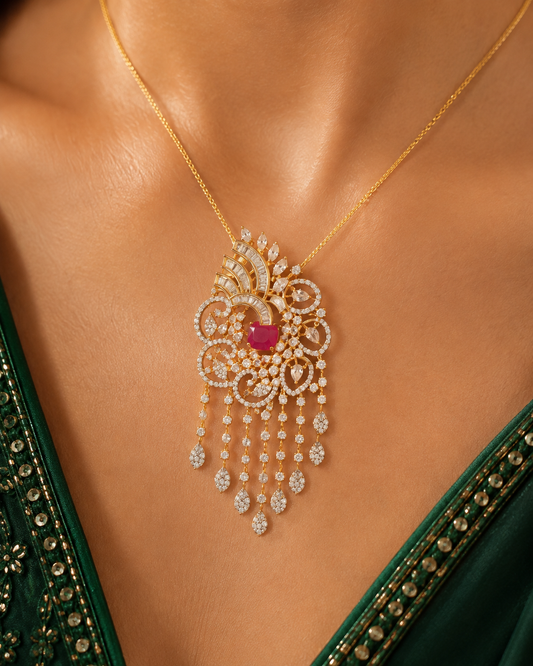 Seraphina Ruby Pendant Set