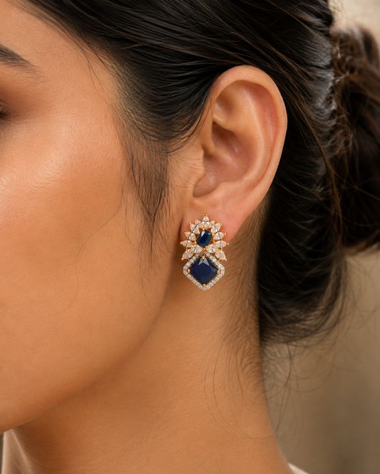 Azura Sapphire Statement Earrings