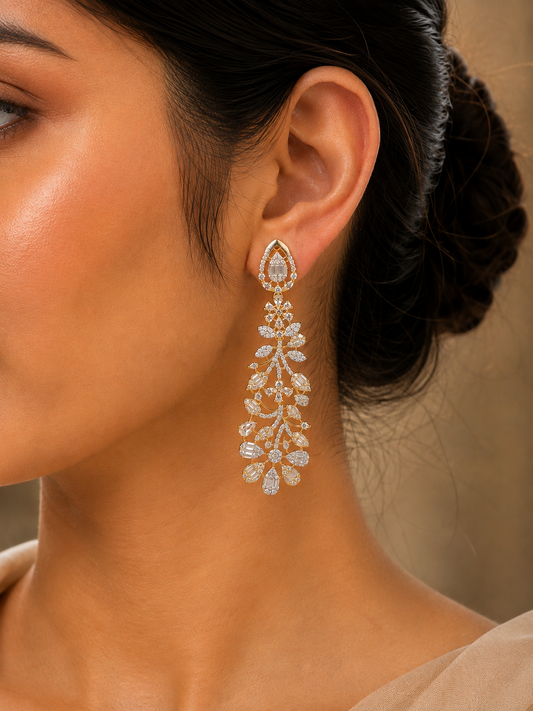 Elaria Diamond Vine Earrings