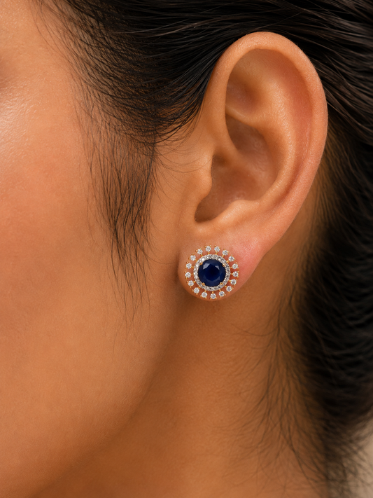 Celeste Sapphire Stud Earrings