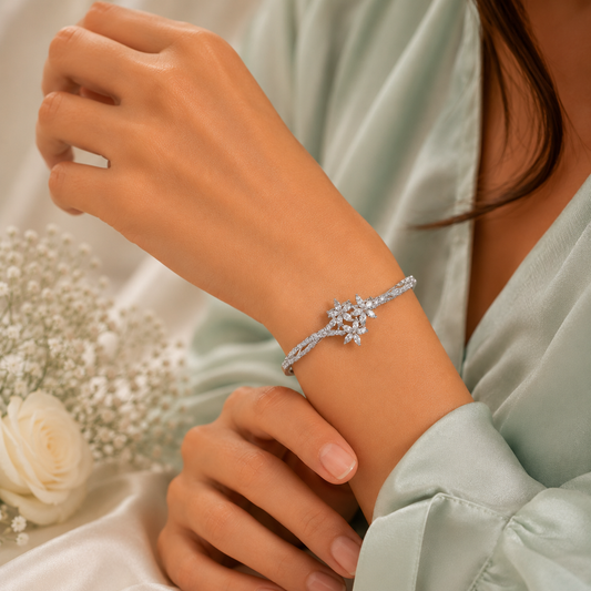 Starlight Diamond Bracelet | Silver Finish