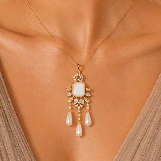 Pearl Cascade Pendant Set
