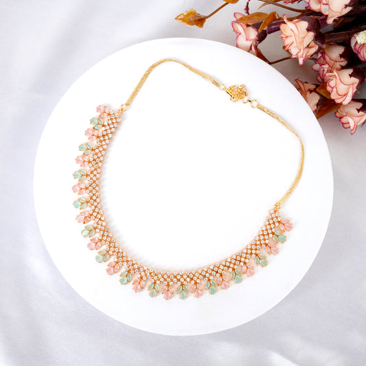 Pastel Bloom Crystal Choker Necklace