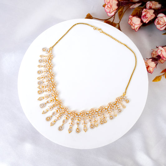 Celestial Cascade American Diamond Necklace Set