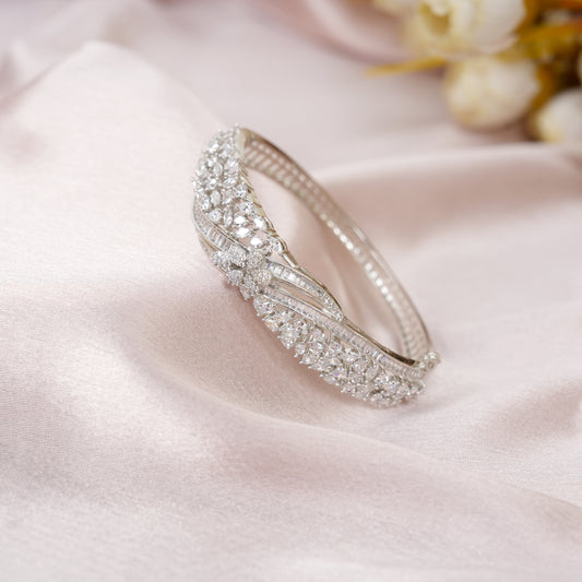 Infinity Luxe Diamond Bracelet | Silver Finish