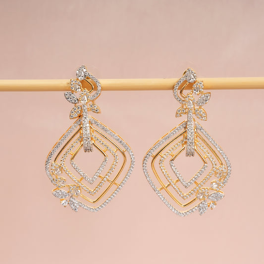 Aurelle Diamond Statement Earrings