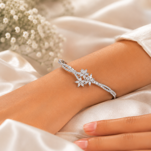 Starlight Diamond Bracelet | Silver Finish